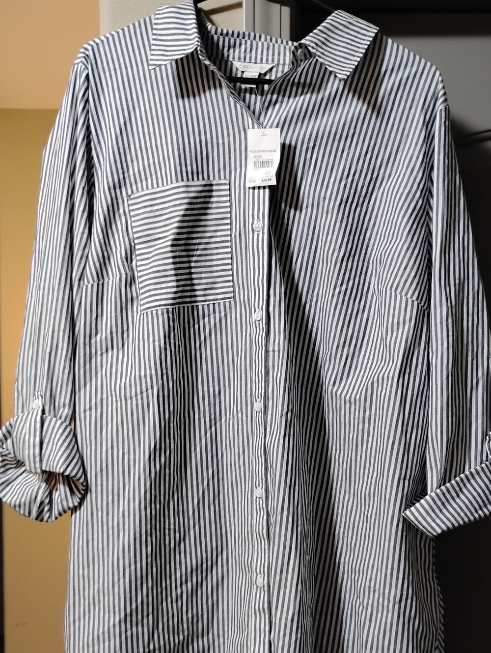 Cato plus Oversized Button Down